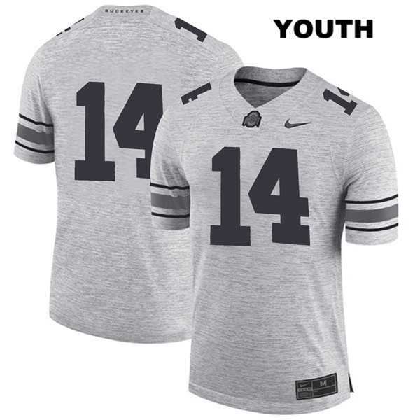 Ohio State Buckeyes Youth Isaiah Pryor #14 Gray Authentic Nike No Name College NCAA Stitched Football Jersey TE19O77FV